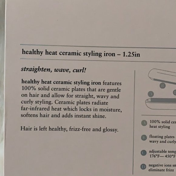 EVA NYC Ceramic Styling Iron 1.25" in Pastel Marbl - Picture 6 of 6